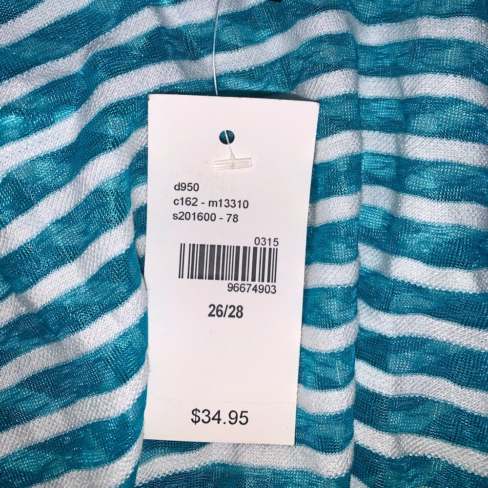 Blue and white striped tee